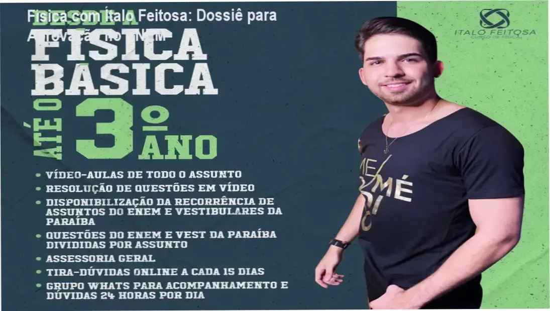 Estudante utilizando tablet para estudar o curso de Física com Ítalo Feitosa focado no ENEM