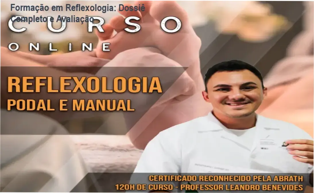 Profissional aplicando técnicas de reflexologia podal em um paciente durante sessão terapêutica