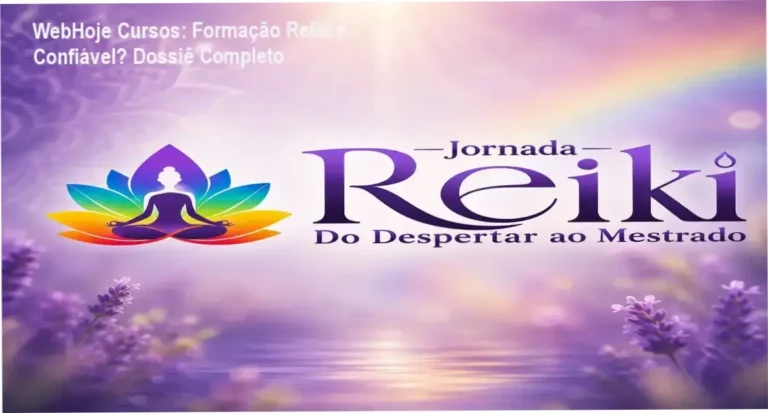 Visão interna da plataforma de cursos da WebHoje Cursos apresentando a Formação Reiki: Do Despertar ao Mestrado