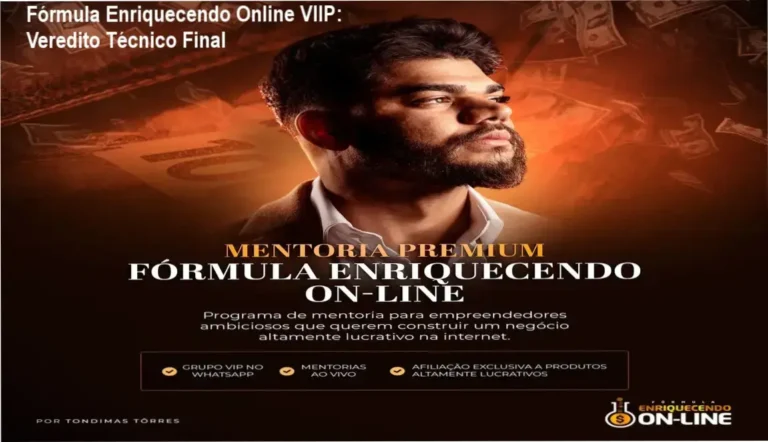 Fórmula Enriquecendo Online VIIP Tondimas Torres bastidores e funcionamento