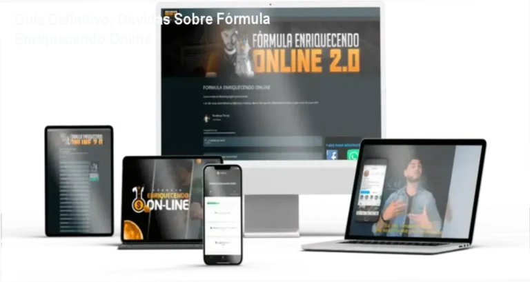 Tela do curso Fórmula Enriquecendo Online com módulos e suporte visualizado