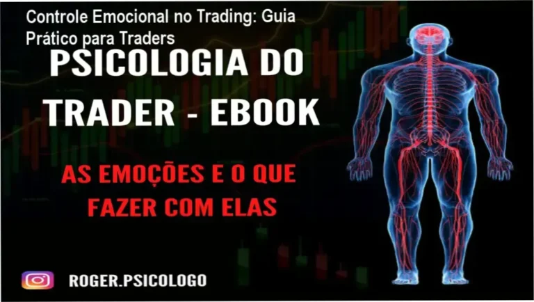 Capa do ebook Psicologia do Trader destacando estratégias para controle emocional no mercado financeiro