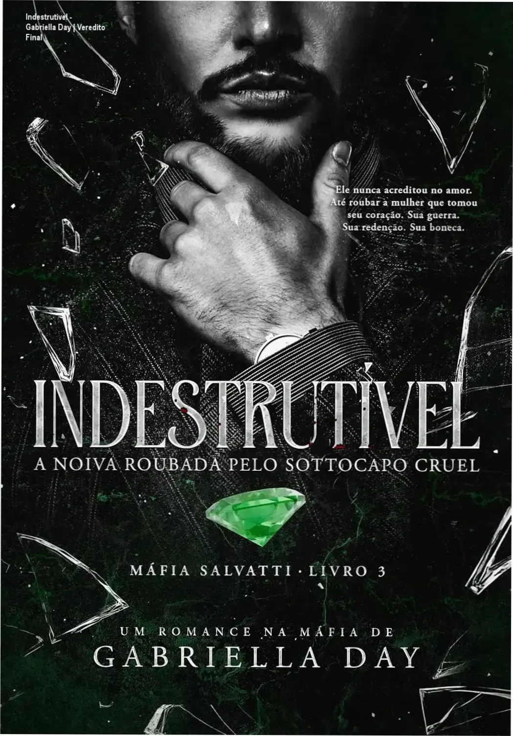 Capa do eBook Indestrutível de Gabriella Day com temática de romance dark de máfia