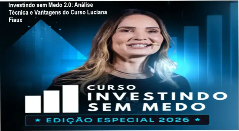 Luciana Fiaux apresenta detalhes internos do curso Investindo sem Medo 2.0, com simulações e guias para investimentos iniciantes