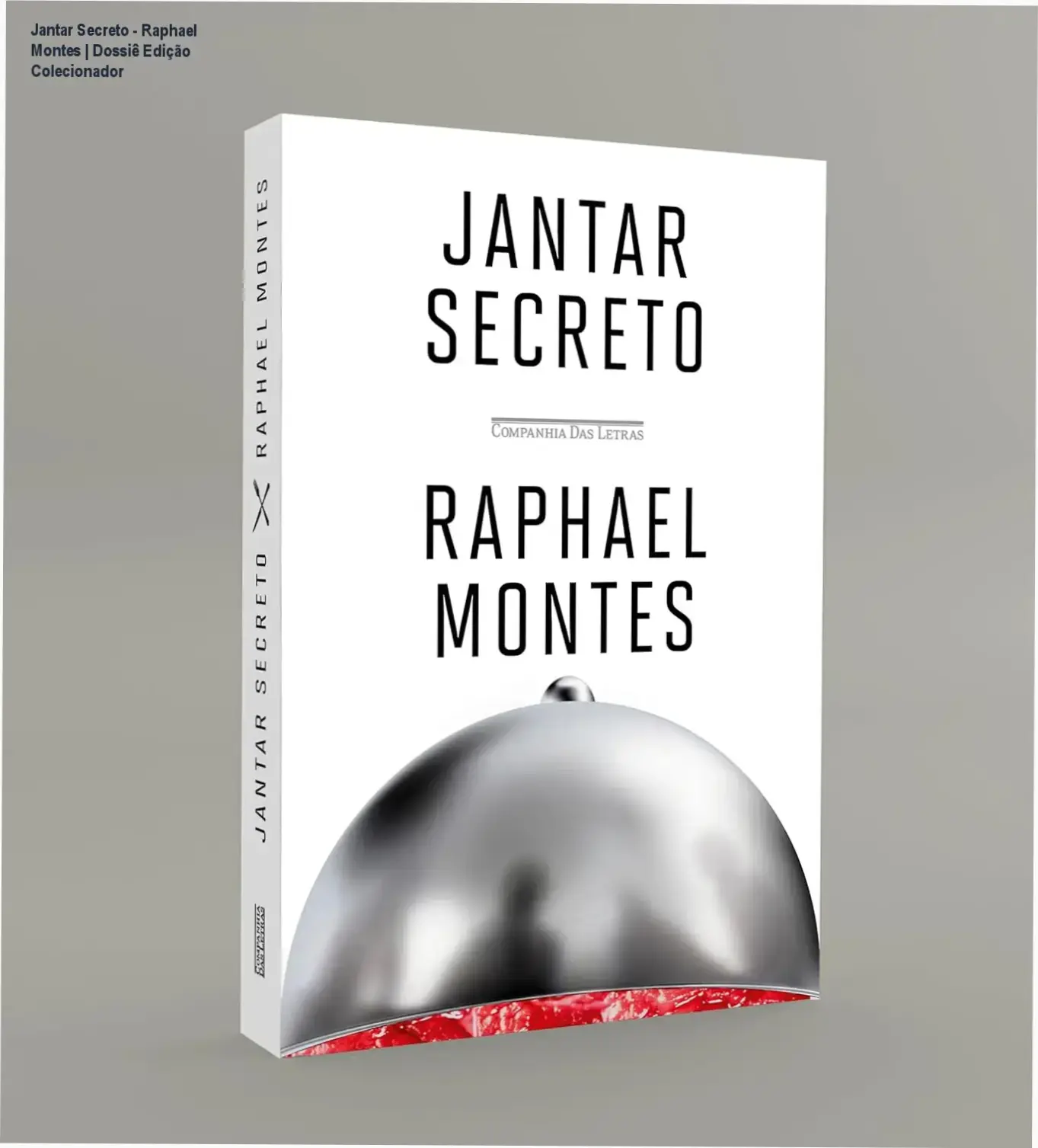 Edição de colecionador do livro Jantar Secreto de Raphael Montes com capa dura e corte pintado.