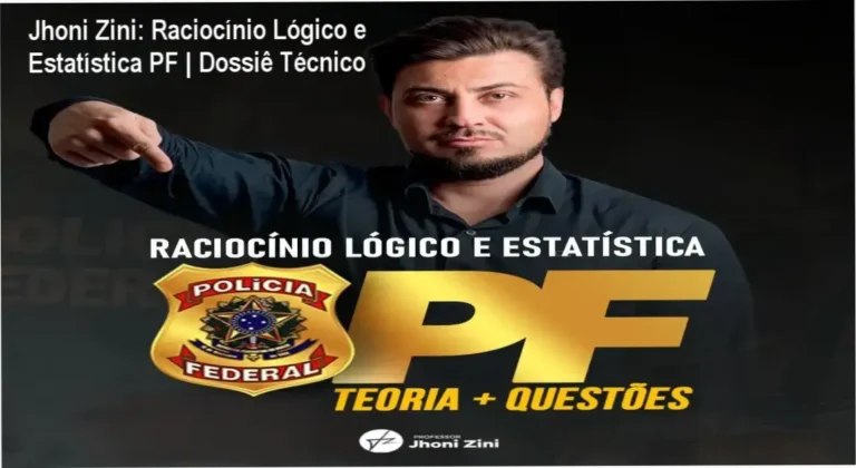 Capa do curso Raciocínio Lógico e Estatística para Polícia Federal do professor Jhoni Zini com destaque para banca Cebraspe