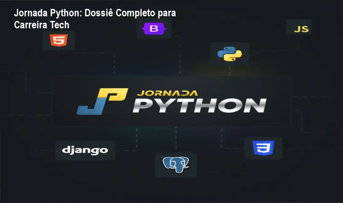 Estudante de programação utilizando computador com código Python e Django na tela