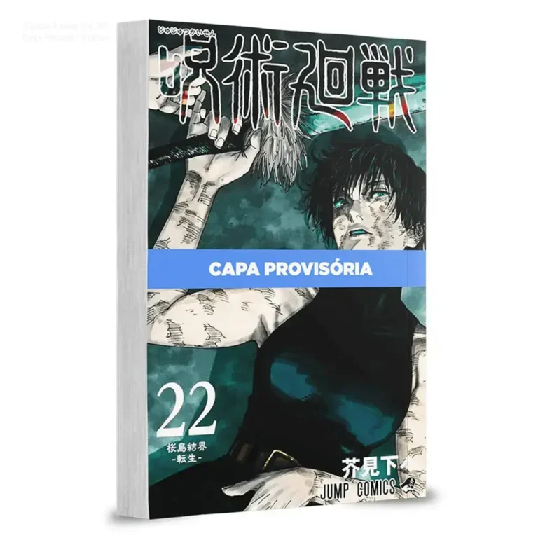 Capa do volume 22 de Jujutsu Kaisen destacando Maki Zenin em combate na Colônia de Sakurajima