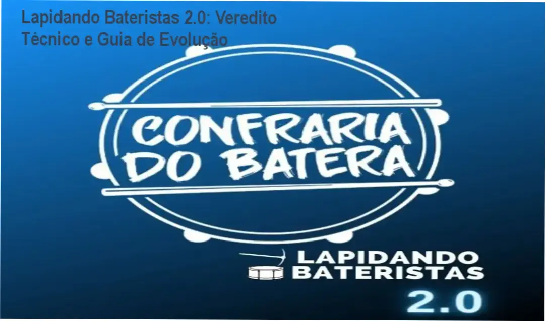 Visão geral do método Lapidando Bateristas 2.0 de Alan Rocha para evolução técnica
