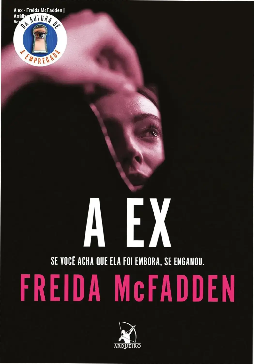 Capa do ebook A ex de Freida McFadden em um dispositivo digital
