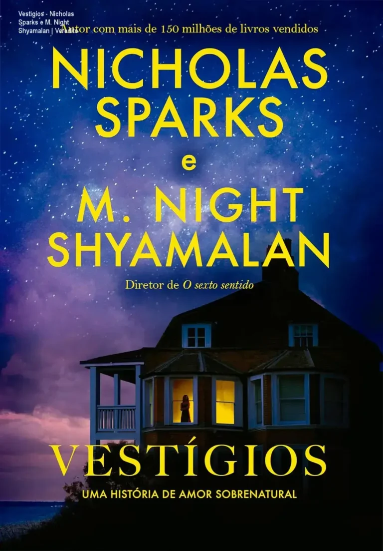 Capa do livro Vestígios, obra de Nicholas Sparks e M. Night Shyamalan