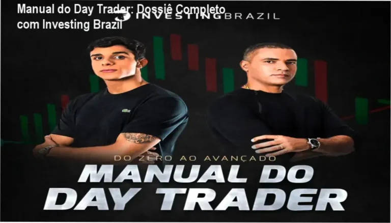 Interface do curso Manual do Day Trader da Investing Brazil revelando módulos de Price Action e Análise Técnica