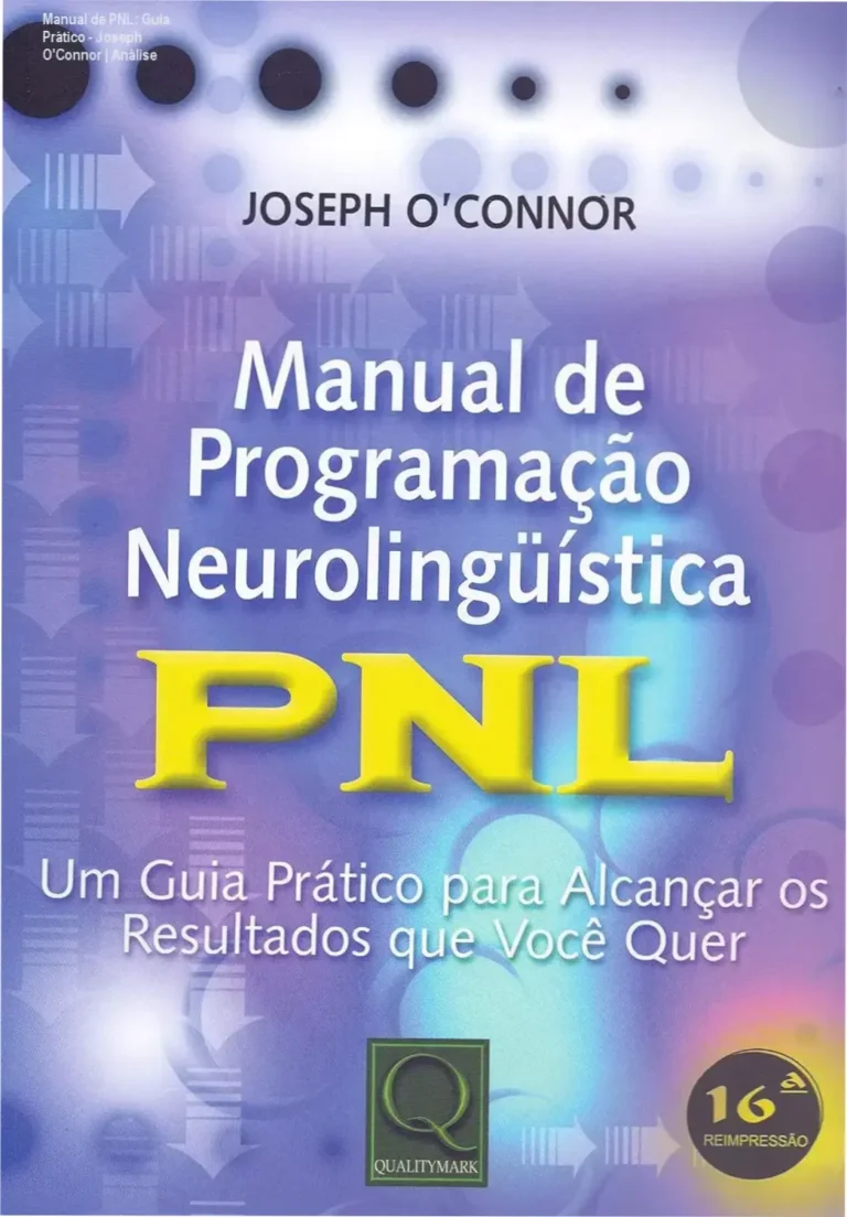 Capa do livro Manual de PNL de Joseph O'Connor, guia prático de programação neurolinguística