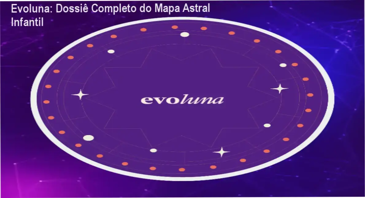 Mapa Astral Completo Infantil Evoluna detalhando o funcionamento e visão interna do relatório digital