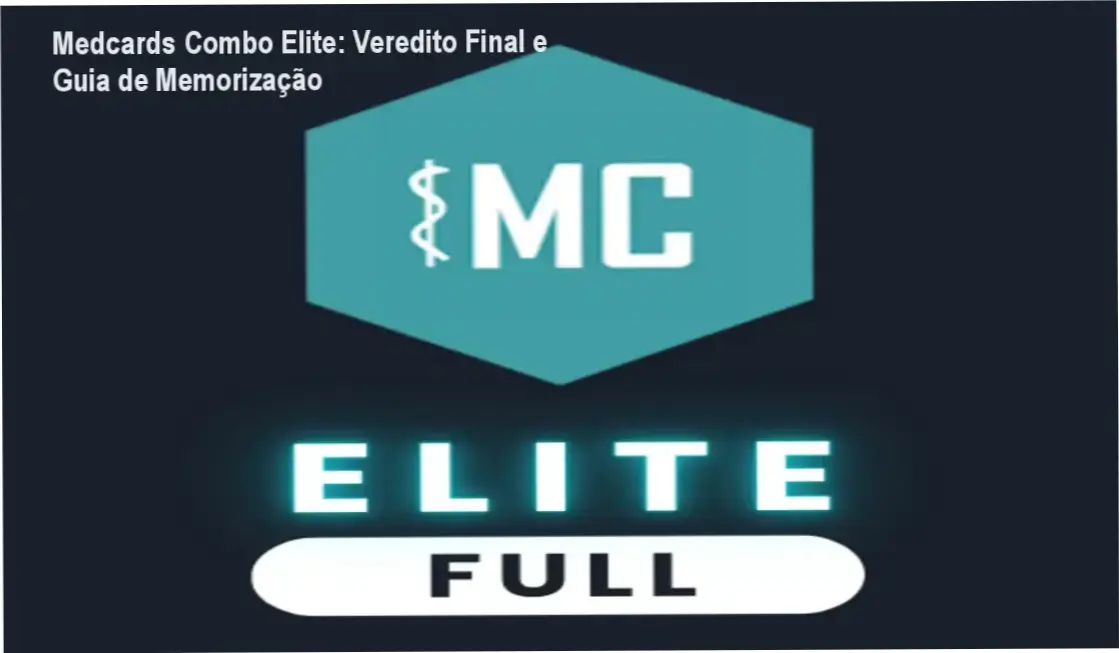 Interface da plataforma Medcards Combo Elite com flashcards de medicina e algoritmos de repetição espaçada