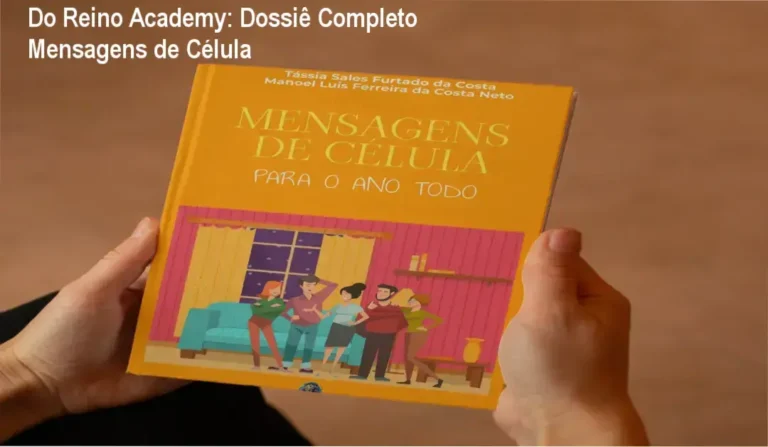 Visão interna do eBook Mensagens de Célula Para o Ano Todo da Do Reino Academy mostrando estrutura de mensagens