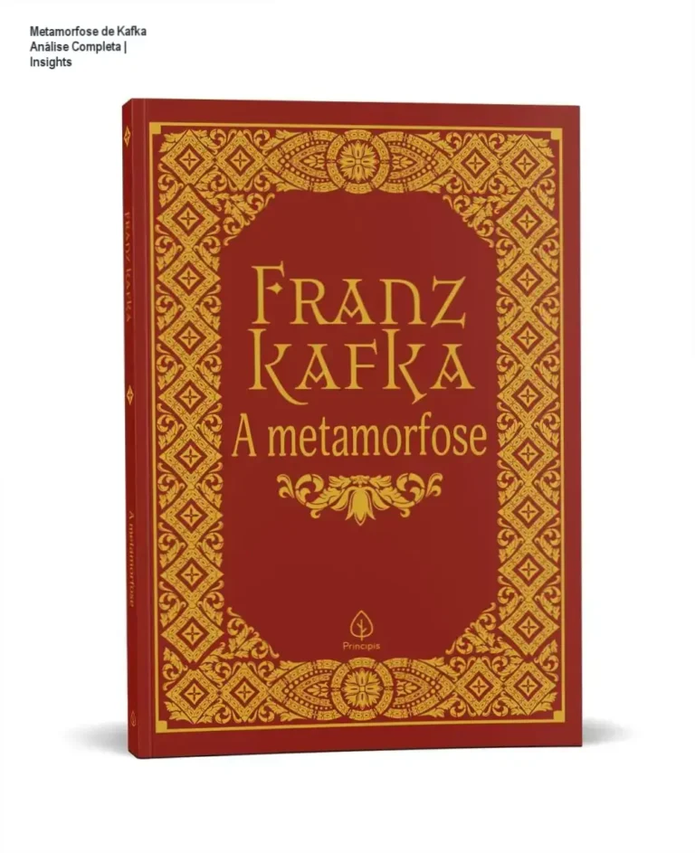 Capa dura da edição de 'A Metamorfose' de Franz Kafka mostrando Gregor Samsa em forma de inseto