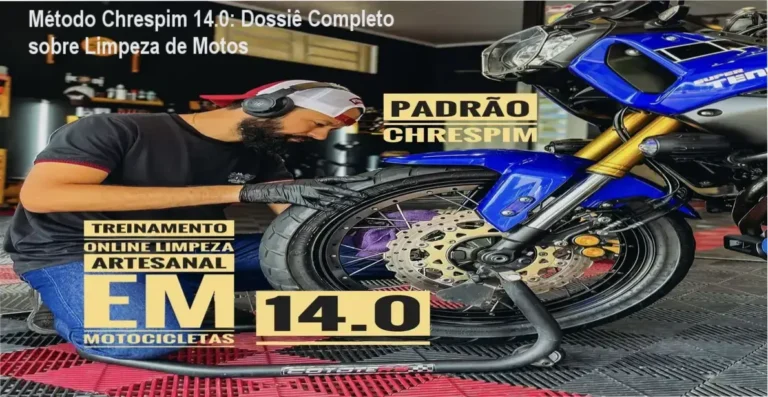 Demonstração de técnicas de detalhamento e limpeza artesanal em motocicletas profissionais