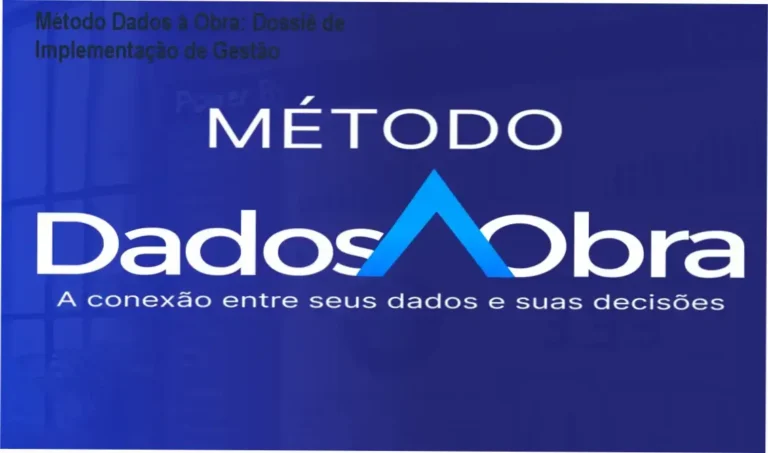 Interface do Método Dados à Obra exibindo dashboards de gestão de obras e integração Power BI