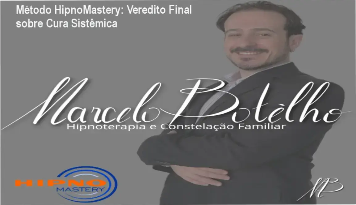 Tela do curso Método HipnoMastery detalhando técnicas de Hipnose Clínica e Constelação Familiar