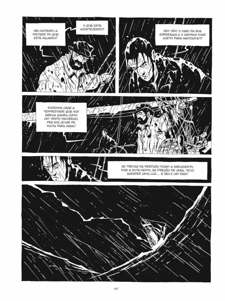Capa dura da edição exclusiva de Moby Dick ilustrada por Christophe Chabouté