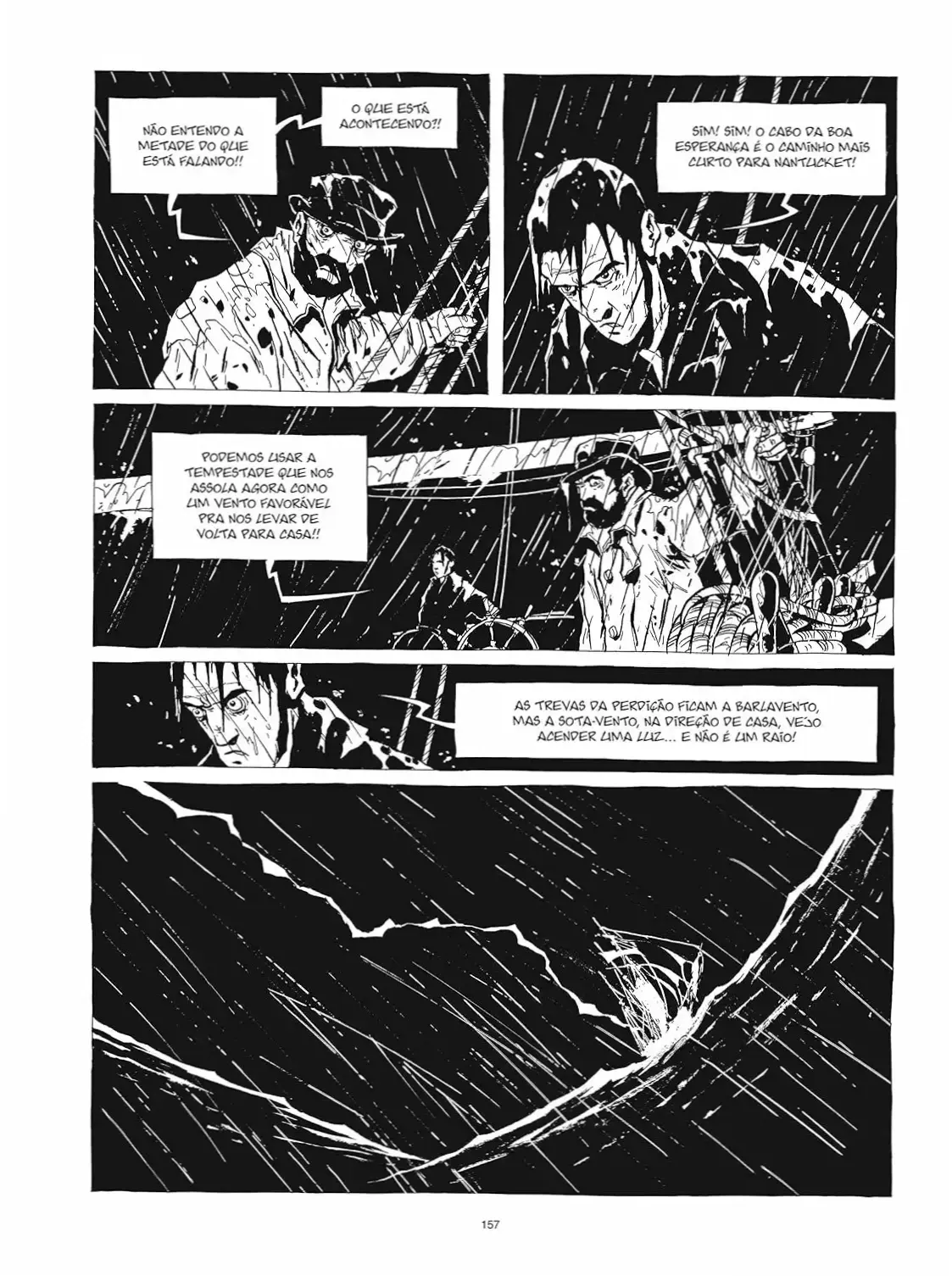 Capa dura da edição exclusiva de Moby Dick ilustrada por Christophe Chabouté