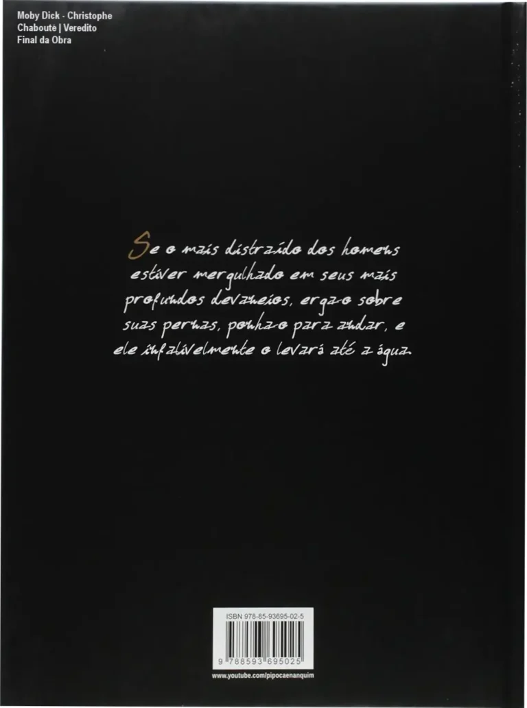 Capa da edição de luxo em capa dura do livro Moby Dick adaptado por Christophe Chabouté