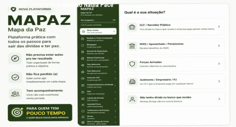 Infográfico detalhando o método de blindagem de renda e negociação de dívidas da mentoria Nadia Pace