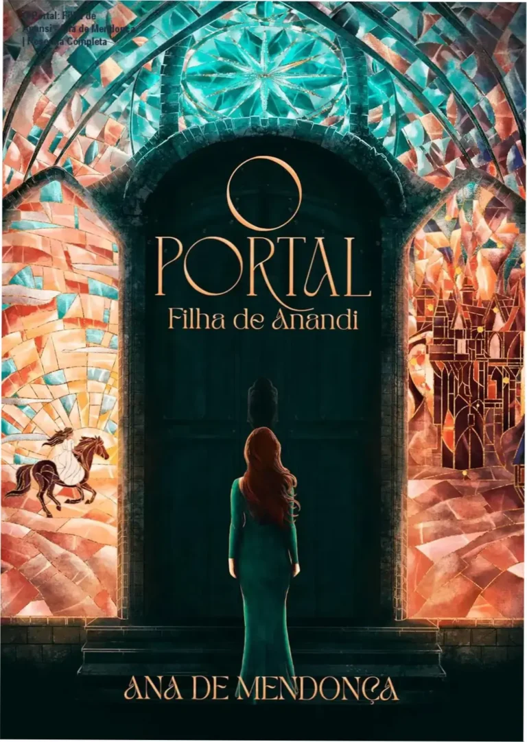 Capa do livro O Portal: Filha de Anandi de Ana de Mendonça, mostrando design elegante e título em destaque