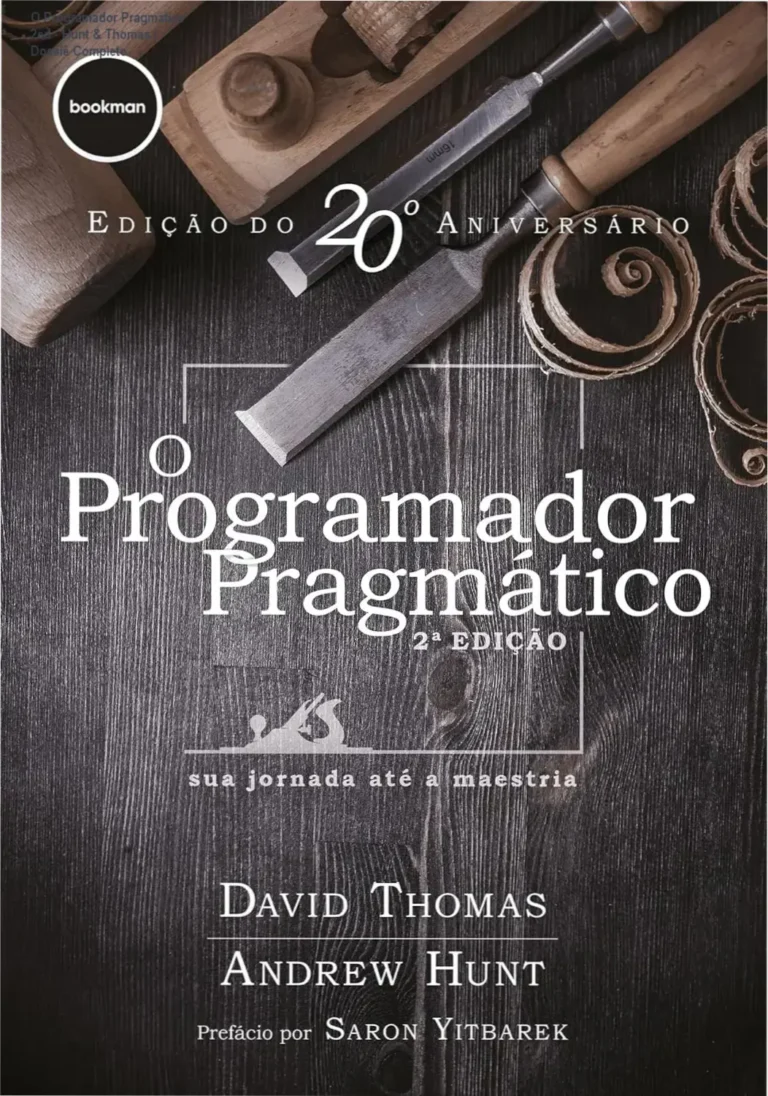 Capa do livro O Programador Pragmático 2ª edição focado em maestria técnica