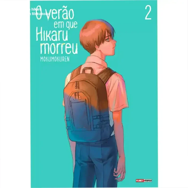 Capa do volume 2 de O Verão em que Hikaru Morreu mostrando contraste azul verão e horror sombrio