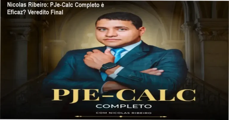 Visão interna da plataforma de estudos do curso PJe-Calc Completo de Nícolas Ribeiro