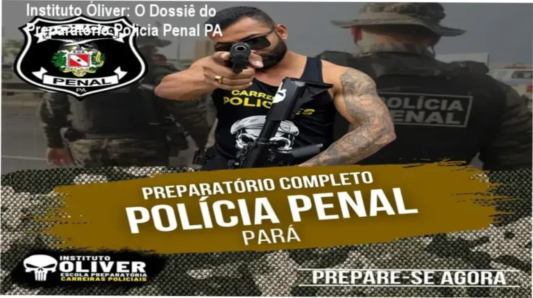 Interface de estudos do Preparatório Polícia Penal do Pará do Instituto Óliver em dispositivo digital