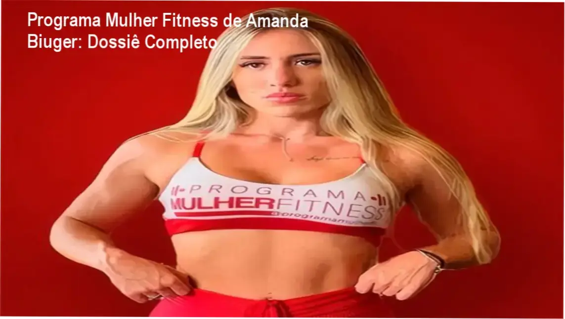 Interface do aplicativo e treinos do Programa Mulher Fitness de Amanda Biuger em uso