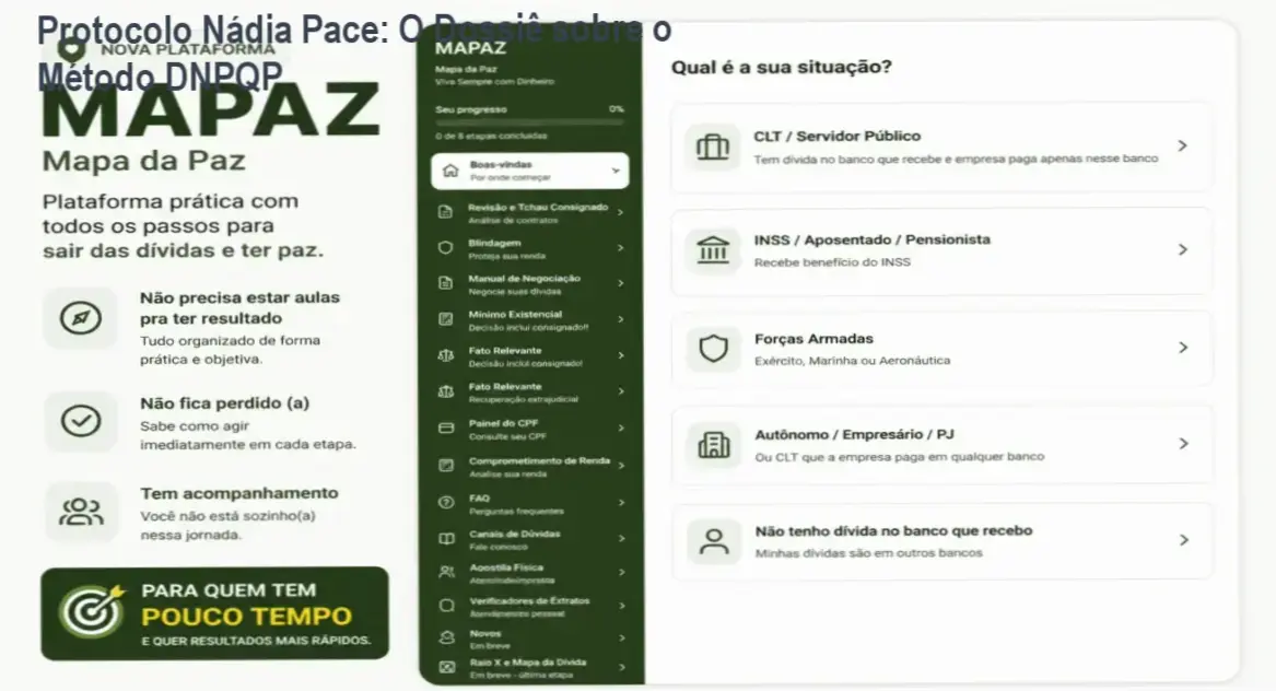 Bastidores do Protocolo Nádia Pace mostrando o funcionamento do Método DNPQP e a interface da IA Nádio