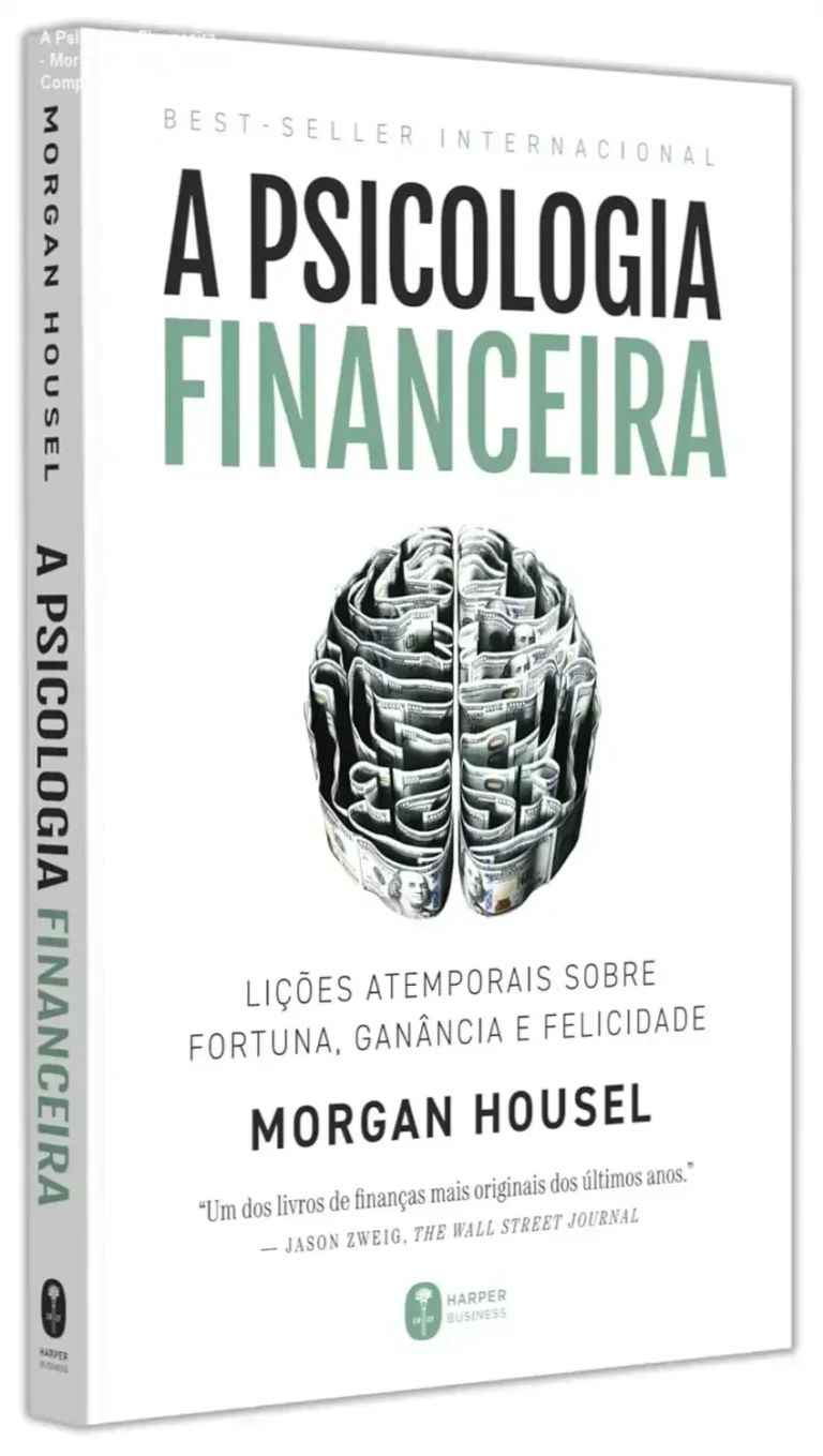 Capa do livro A Psicologia Financeira de Morgan Housel sobre comportamento e fortuna