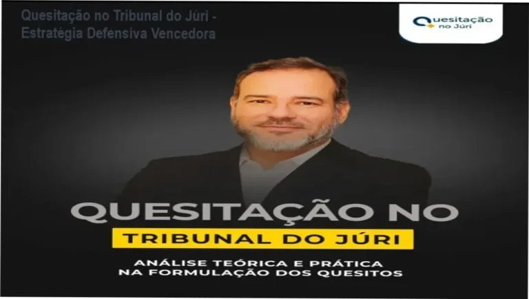 Aluno participando de aula ao vivo sobre análise de quesitos no Tribunal do Júri, com suporte online da Defesa Plena
