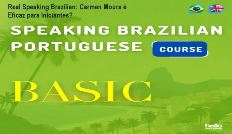 Interface do curso Real Speaking Brazilian de Carmen Moura mostrando estrutura de aulas para estudantes independentes