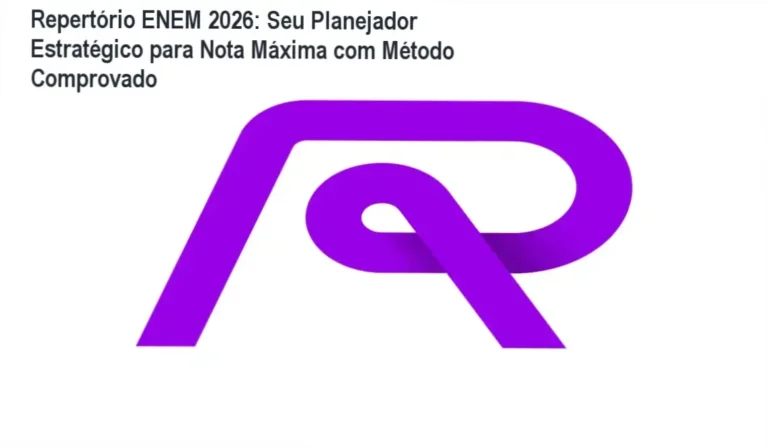 Plataforma completa do Repertório ENEM 2026 mostrando cronograma inteligente e métodos de estudo otimizados