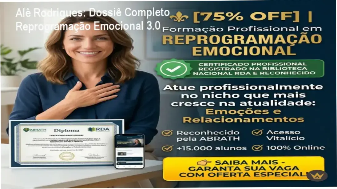 Interface de aprendizado e técnicas do Reprogramação Emocional Avançado 3.0 de Alê Rodrigues