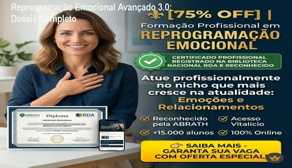 Mulher realizando prática de terapia holística com foco em reprogramação emocional e autoconhecimento