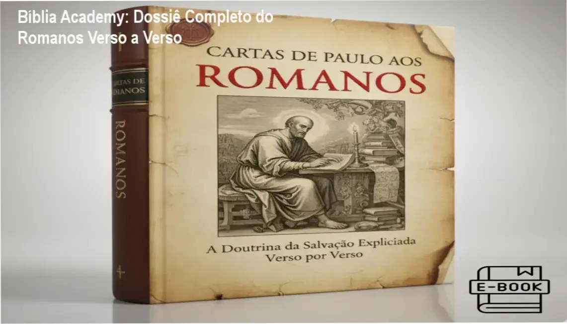 Visão interna e detalhes do e-book Romanos Aplicada e Explicada Verso a Verso da Bíblia Academy