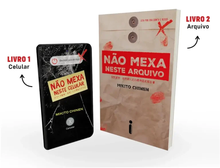 Capa da série Não Mexa de Mikito Chinen apresentando estética de terror japonês