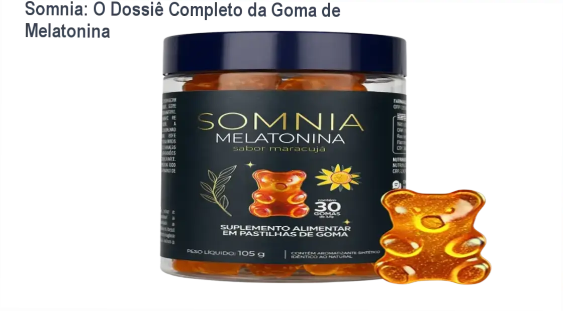 Somnia detalhando a textura da goma de maracujá e sua composição natural