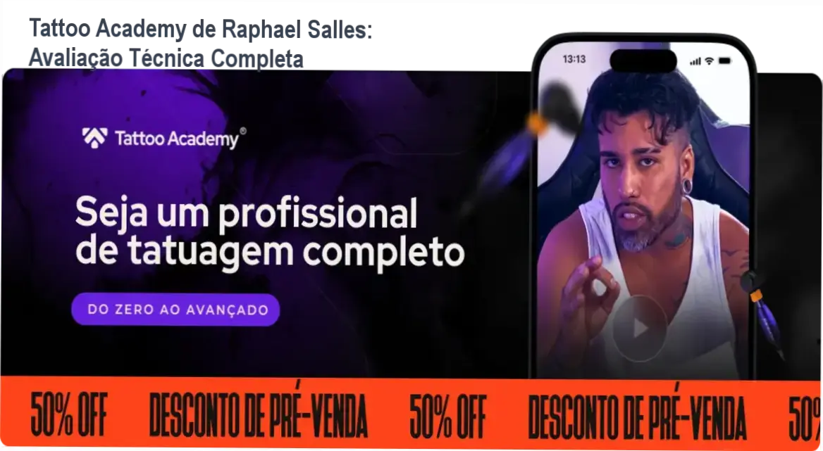 Bastidores e funcionamento da plataforma Tattoo Academy de Raphael Salles