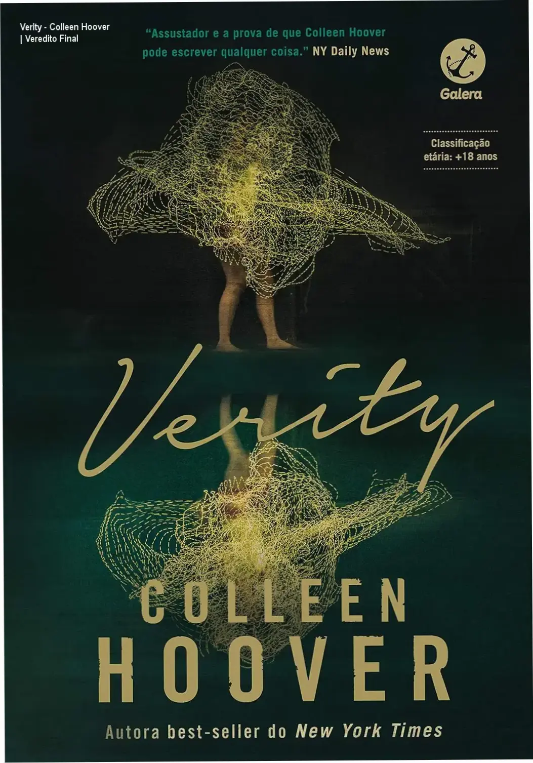 Capa do livro Verity de Colleen Hoover em formato eBook Kindle