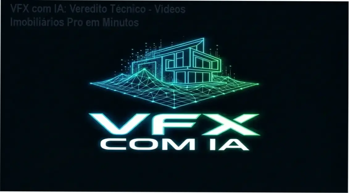 Tela de smartphone exibindo interface de IA gerando vídeo imobiliário profissional com efeitos 3D e humanização de cenários