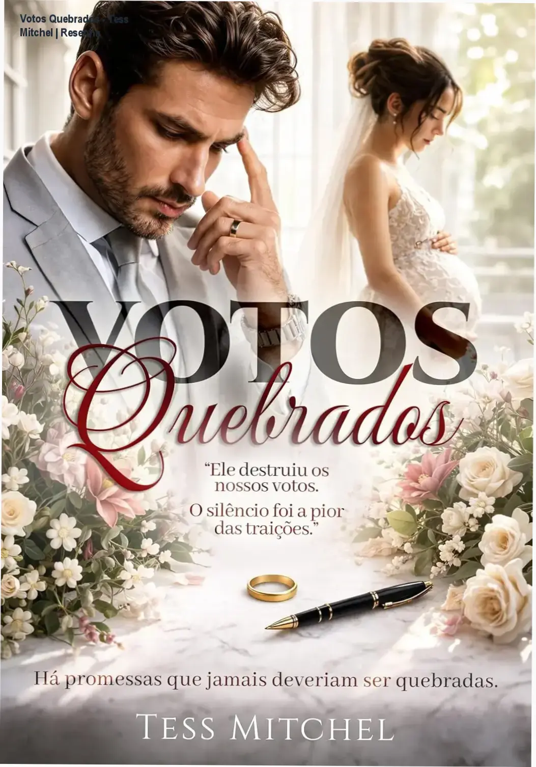 Capa do ebook Votos Quebrados de Tess Mitchel, romance bilionário possessivo e segunda chance