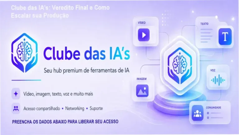 Painel de ferramentas do Clube das IA's para produtores de conteúdo digital