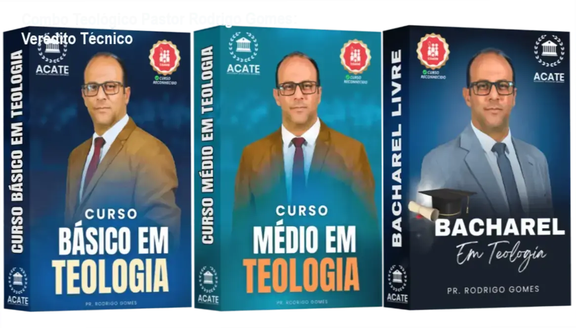 Material didático e certificação do Super Combo Teológico do Pastor Rodrigo Gomes com selo CGADB